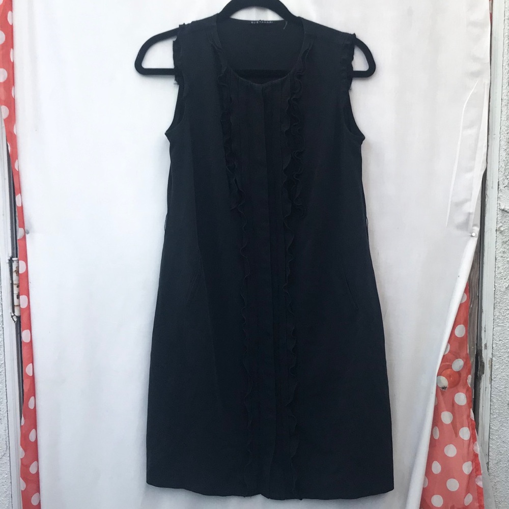 Elie Tahari Sleeveless Black Silk Dress Size 6